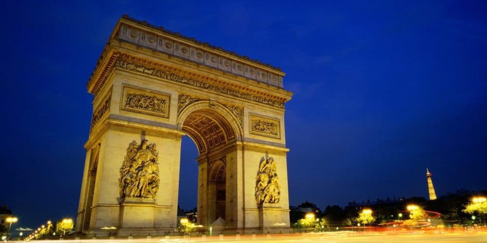 Arc de triomphe, départ du marathon de Paris
