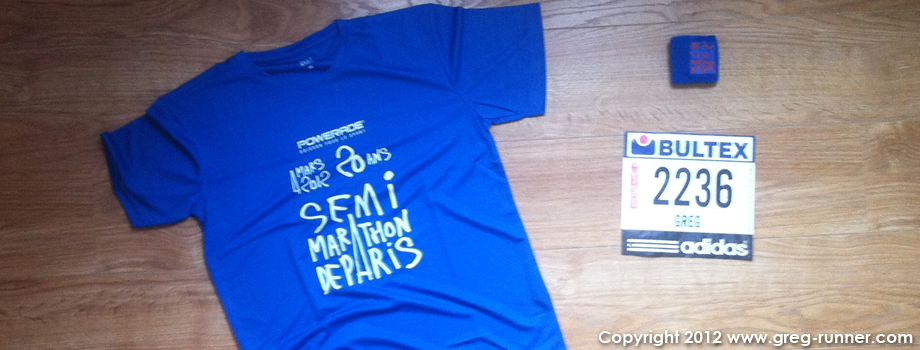 T-shirt Semi-Marathon de Paris 2012