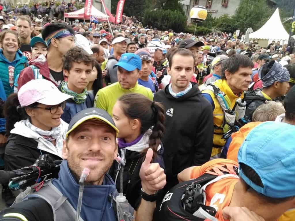 Avant le départ de l'UTMB