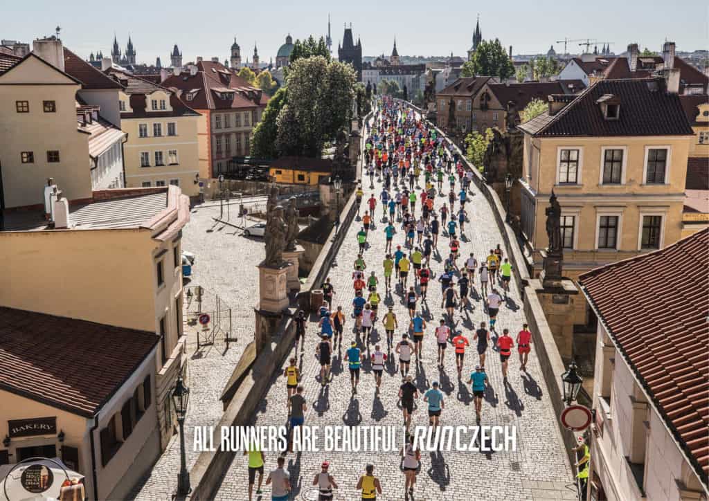 Marathoniens du marathon de Prague