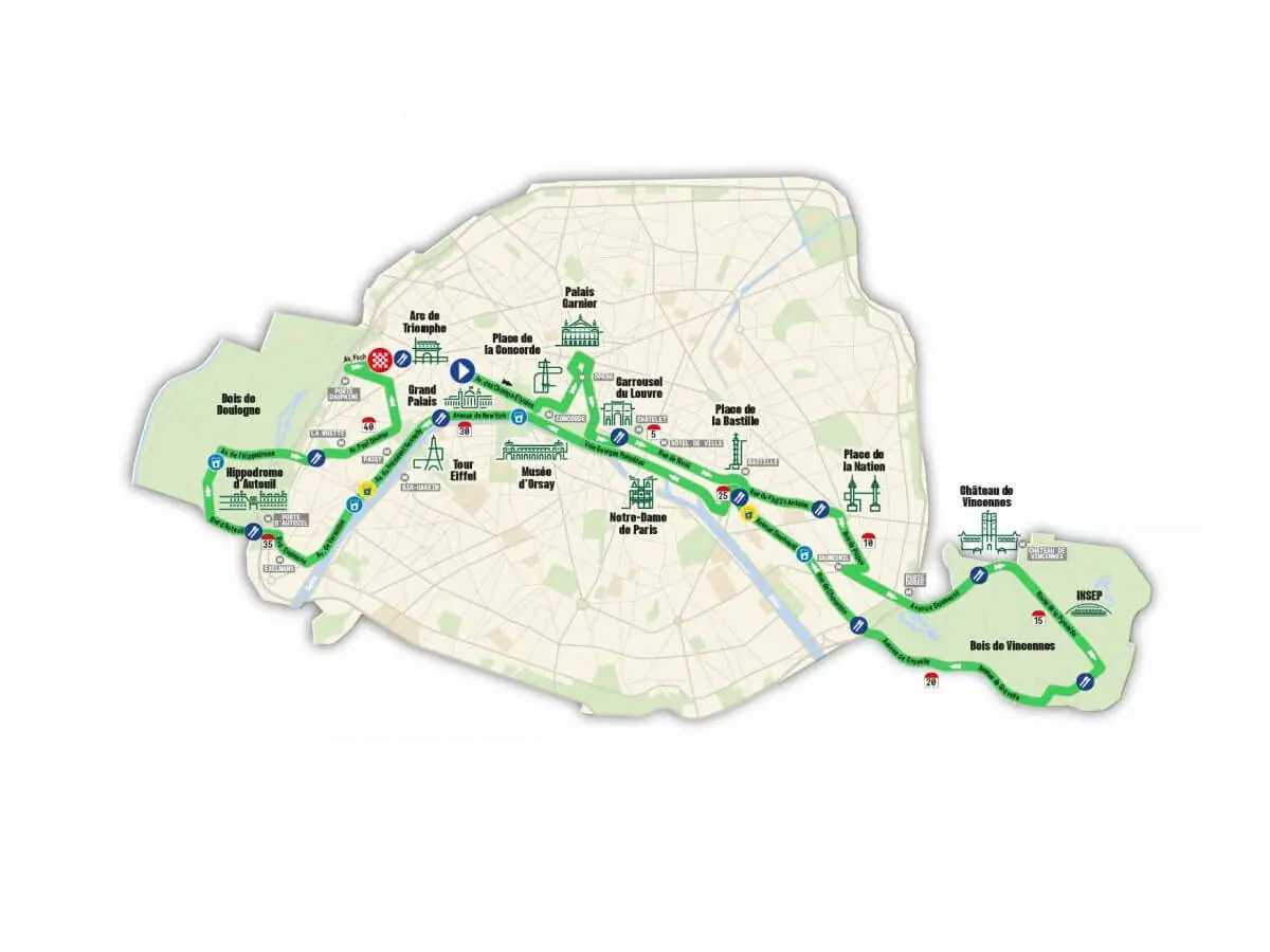 Parcours du marathon de paris 2025