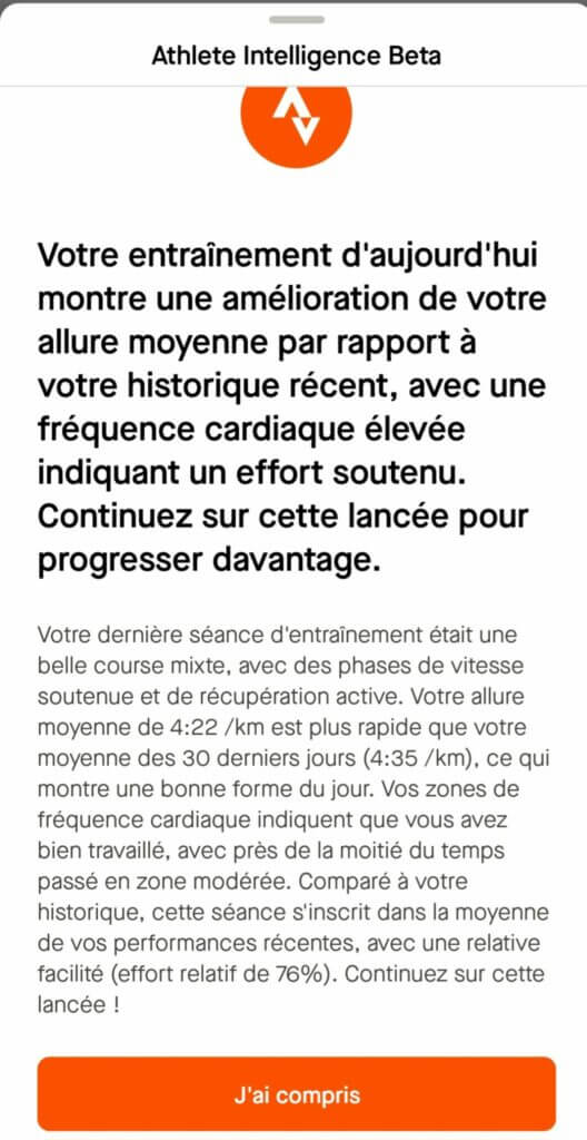 Analyse de séance développé