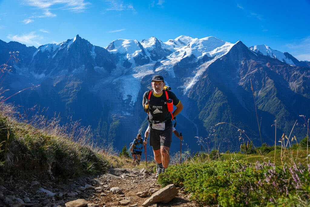 Coureur sur l'UTMB Mont Blanc