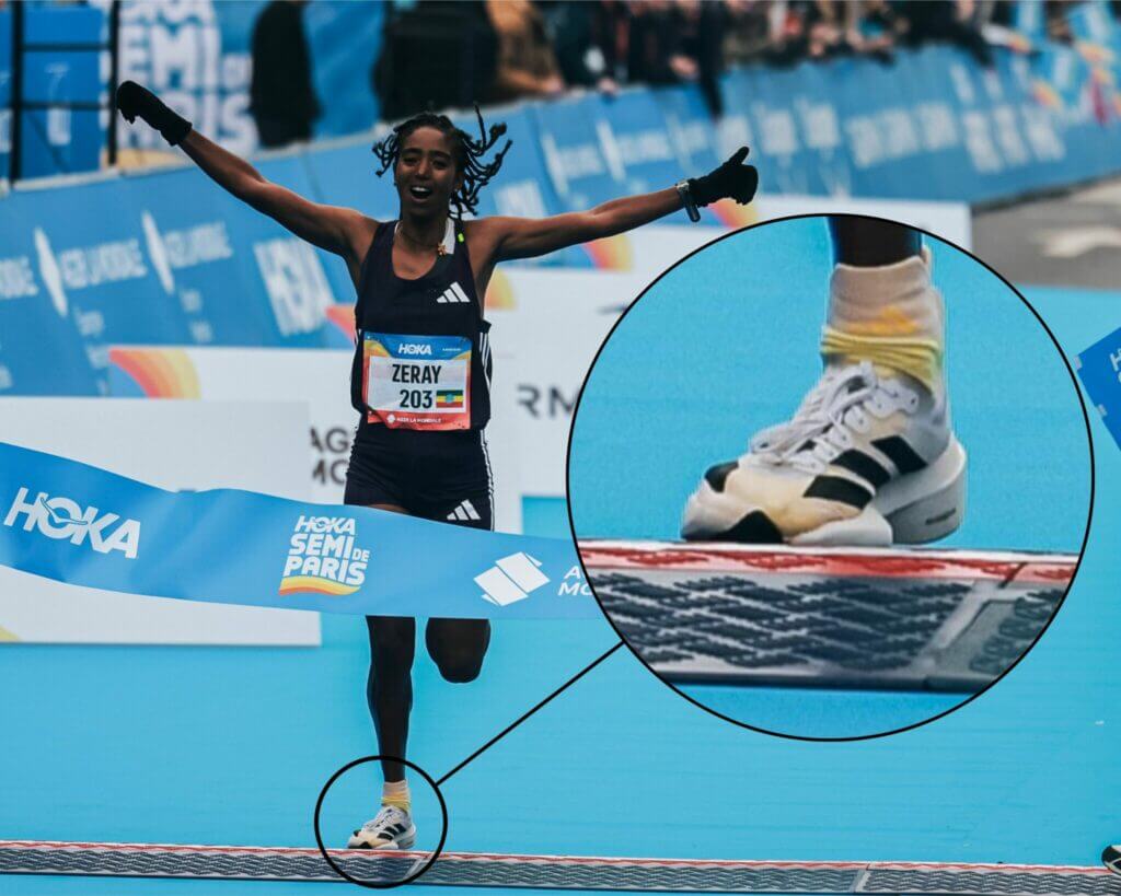 L'Éthiopienne Ftaw Zeray a remporté l’épreuve en établissant un nouveau record de la course en 1h05min12 avec la Nike Alphafly 3
