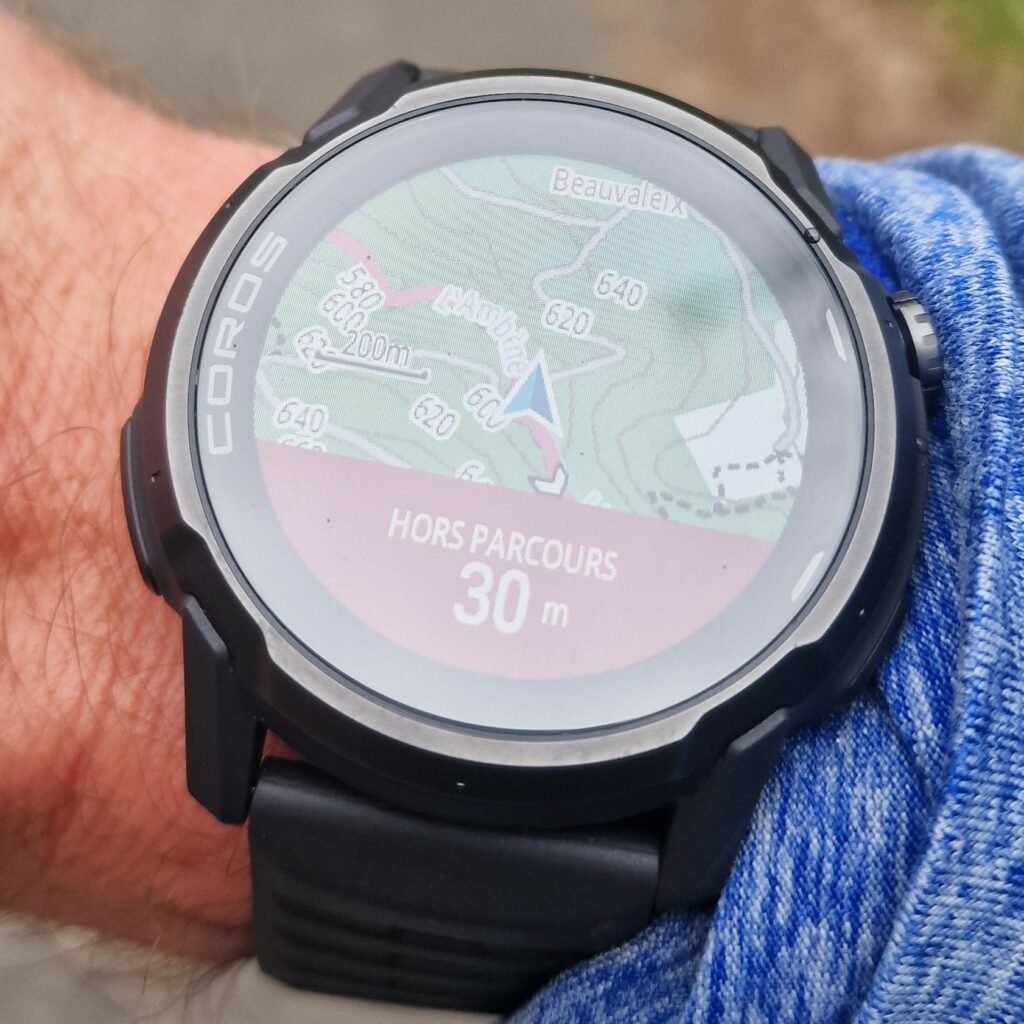 Coros Apex 4 : alerte Hors Parcours