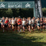 Coureurs au départ de la course durable Marathon du Mont Blanc